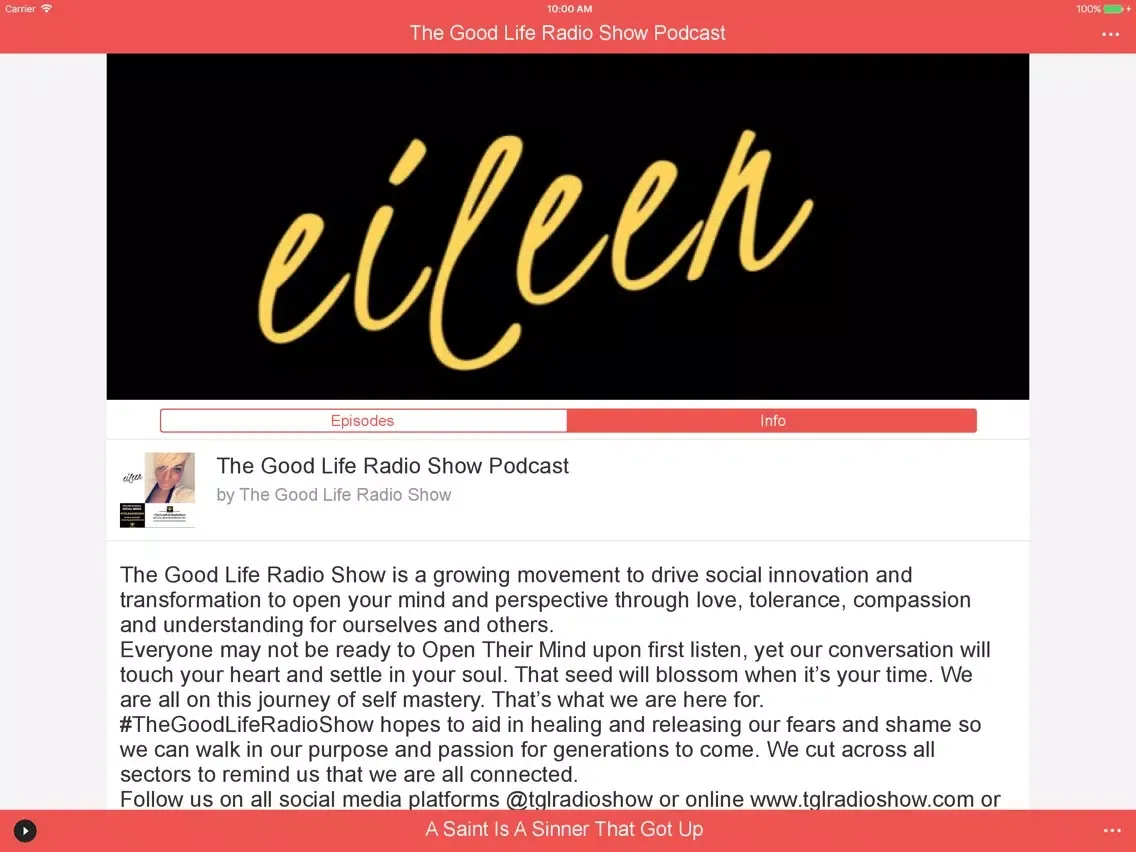 The Good Life Radio Show iPad 应用截图