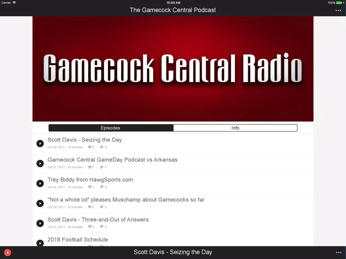Скриншоты Gamecock Central Radio iPad 