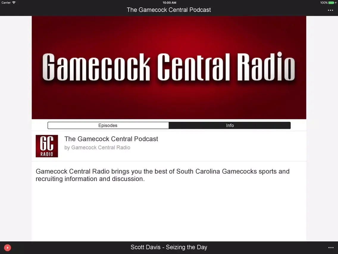 Скриншоты Gamecock Central Radio iPad 