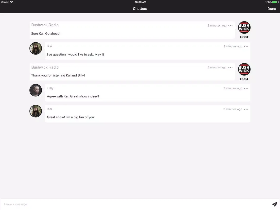 Zrzuty ekranu BUSHWICK RADIO iPad 