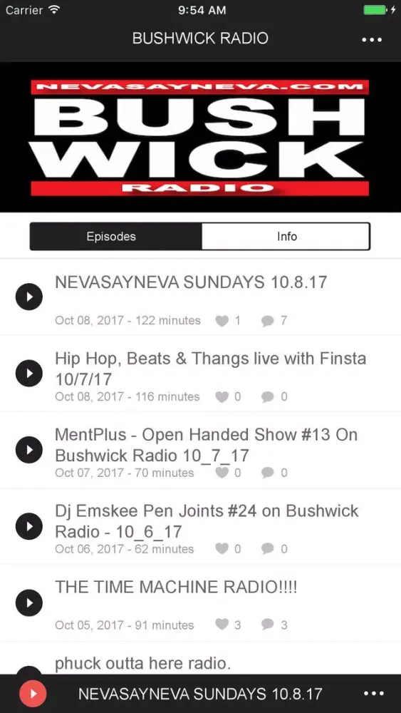 Zrzuty ekranu BUSHWICK RADIO
