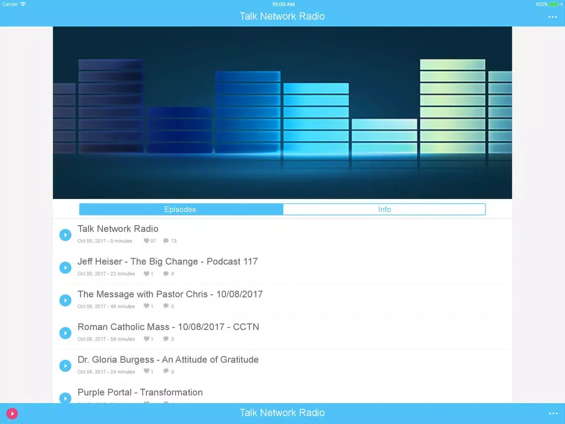 Capturas de tela do Talk Network Radio iPad 