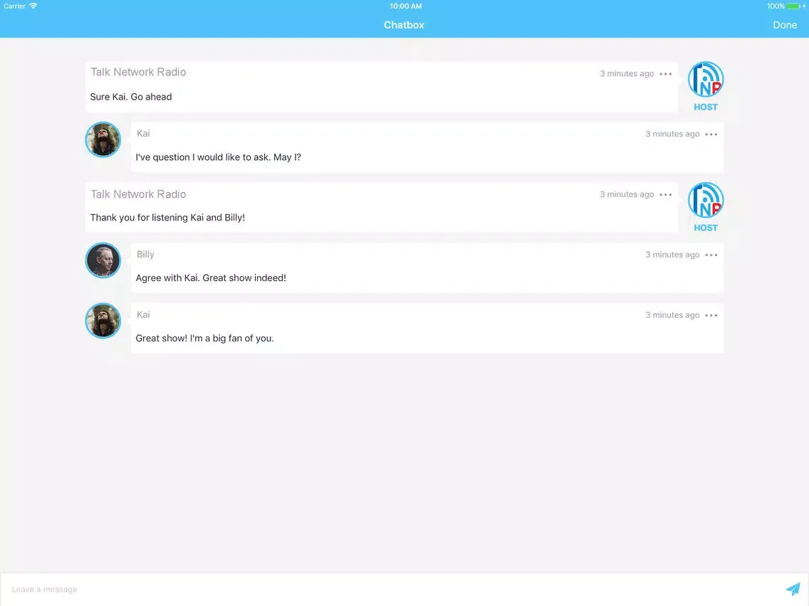 Capturas de tela do Talk Network Radio iPad 