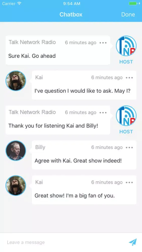Capturas de tela do Talk Network Radio