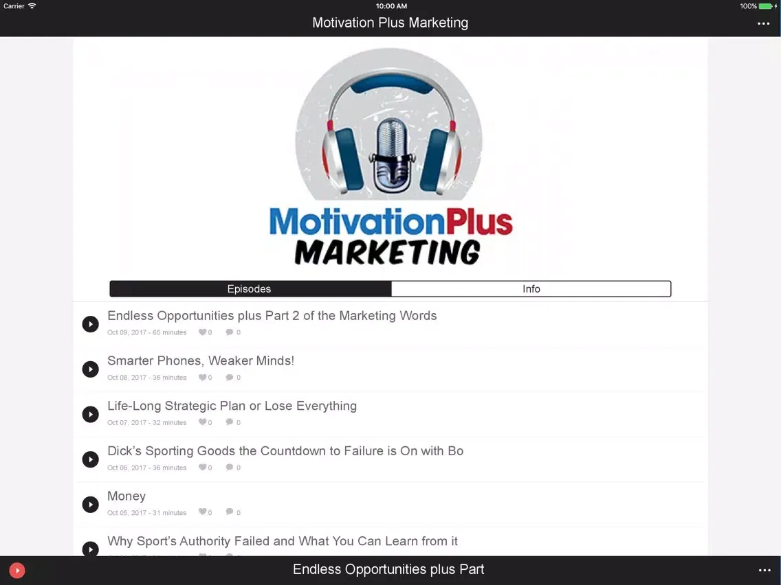 Tangkapan layar Motivation Plus Marketing iPad 