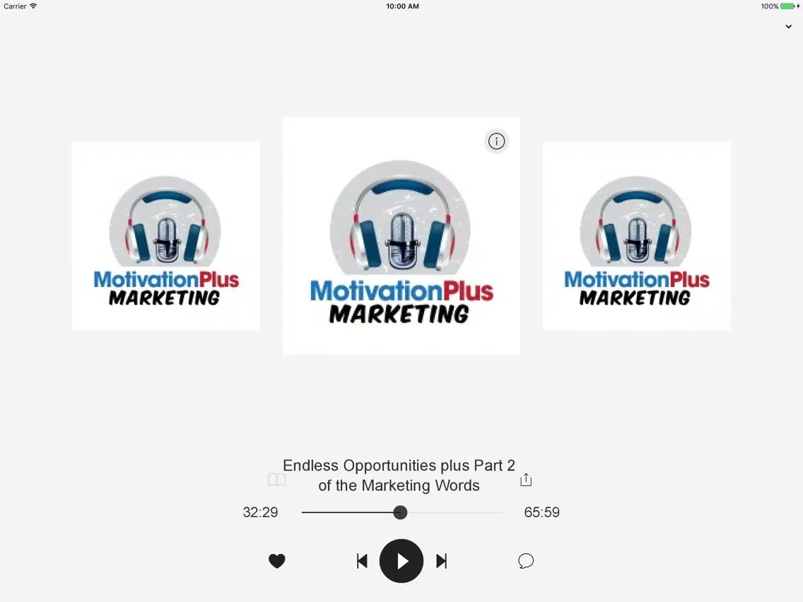 Tangkapan layar Motivation Plus Marketing iPad 