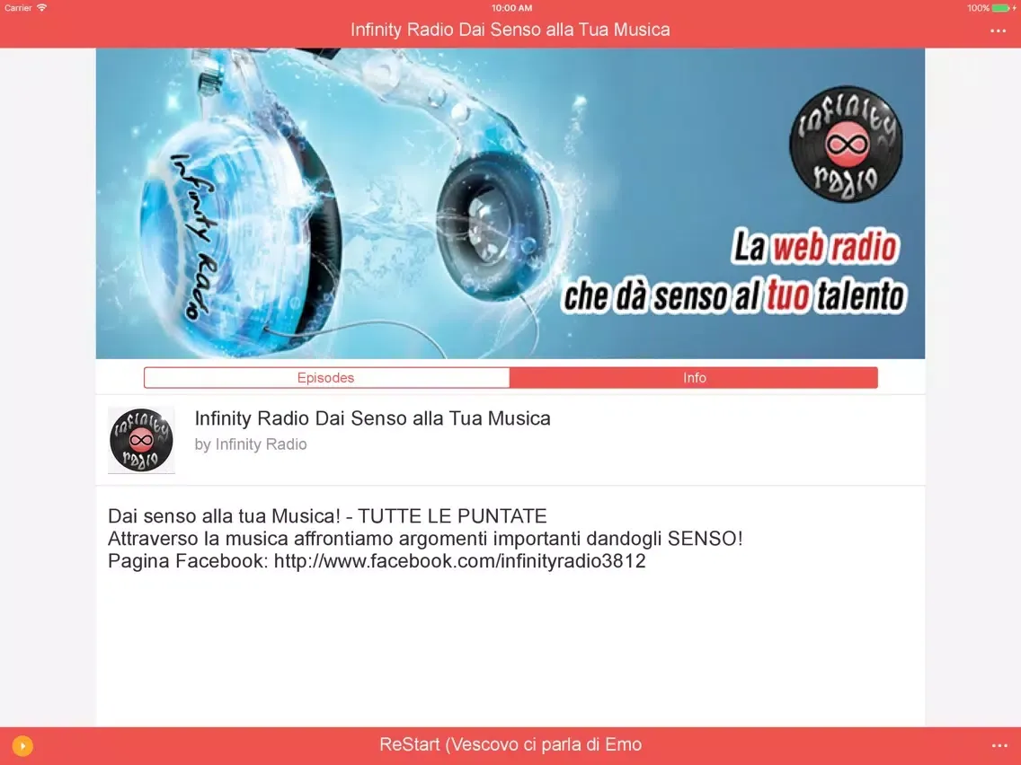 Infinity Radio iPad  سکرین شاٹس