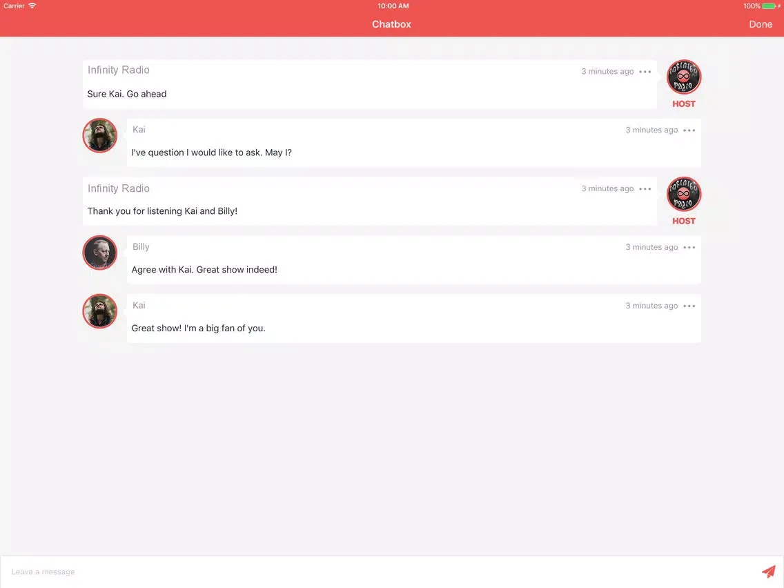 Infinity Radio iPad  سکرین شاٹس