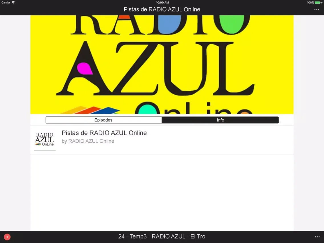 صور Pistas de RADIO AZUL Online iPad 