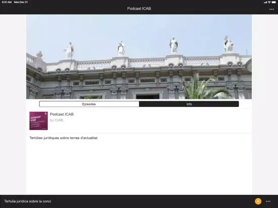 Podcast ICAB iPad  سکرین شاٹس
