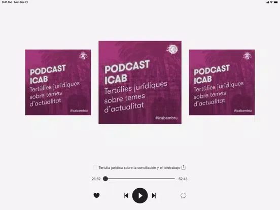 Podcast ICAB iPad  سکرین شاٹس
