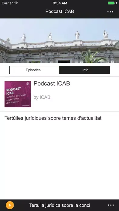 Podcast ICAB سکرین شاٹس