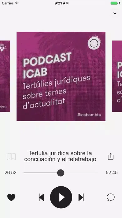 Podcast ICAB سکرین شاٹس
