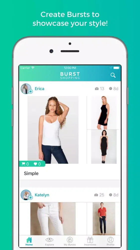 Burst Shopping - Style, Share, Shop & Earn Rewards Screenshots