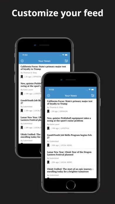 Capturas de tela do Ukiah Daily Journal