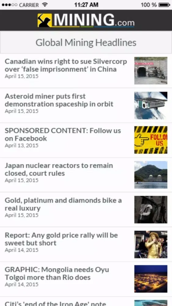 Mining News from MINING.com Screenshots