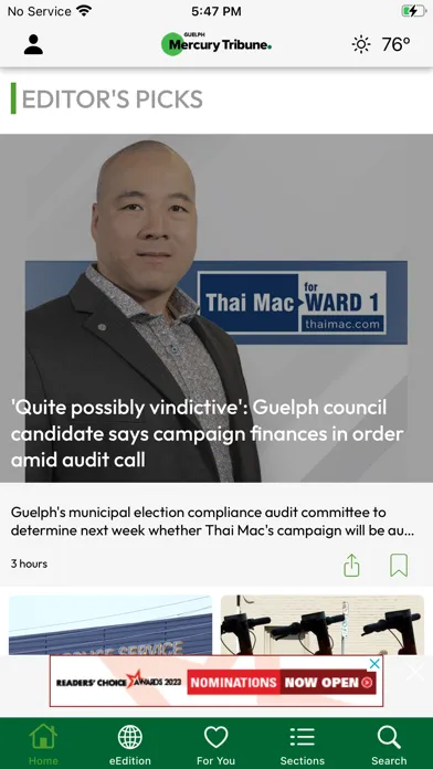 Screenshot di Guelph Mercury Tribune
