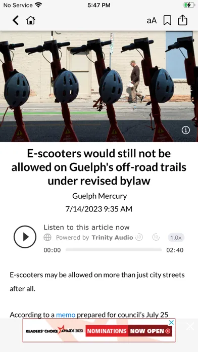 Screenshot di Guelph Mercury Tribune