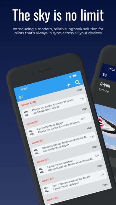 Capturas de pantalla de Aviator Logbook
