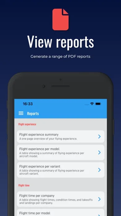 Capturas de pantalla de Aviator Logbook