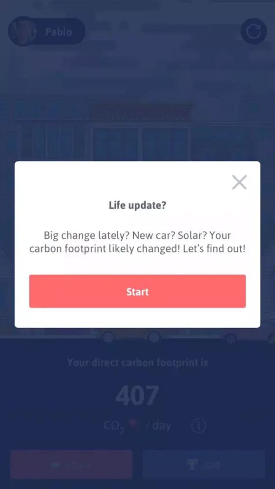 Screenshot di Carbon - know your footprint