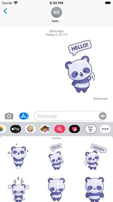 Tangkapan layar The Happy Panda Stickers