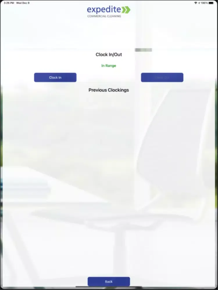 ภาพหน้าจอของ Expedite Cleaning Solutions iPad 