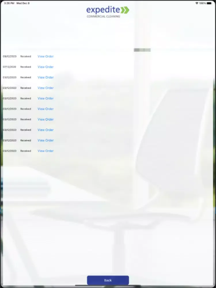 ภาพหน้าจอของ Expedite Cleaning Solutions iPad 