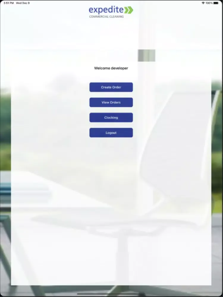 ภาพหน้าจอของ Expedite Cleaning Solutions iPad 