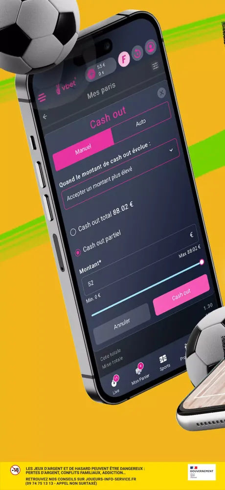 Vbet Paris sportifs Screenshots