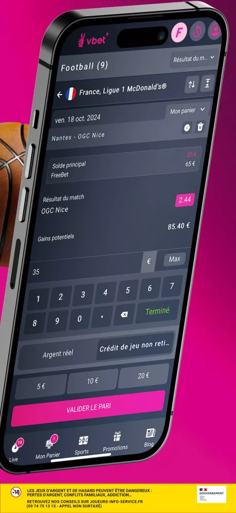 Vbet Paris sportifs Screenshots