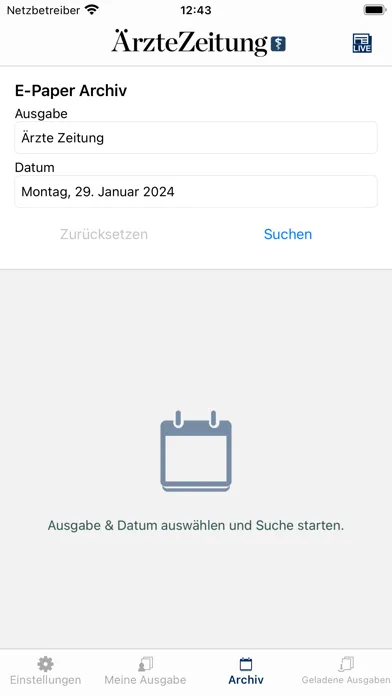 Ảnh chụp màn hình của Ärzte Zeitung digital