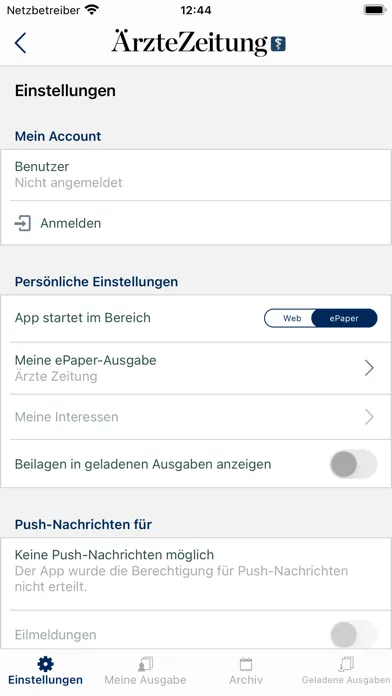 Ảnh chụp màn hình của Ärzte Zeitung digital