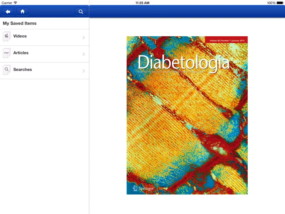 Diabetologia – Official Journal of the EASD iPad  Screenshots