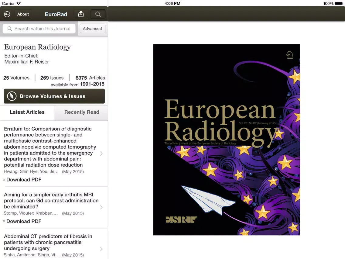 European Radiology iPad 应用截图