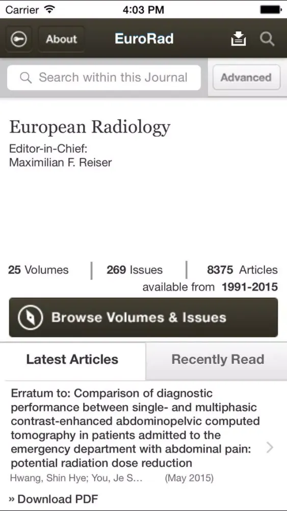 European Radiology应用截图