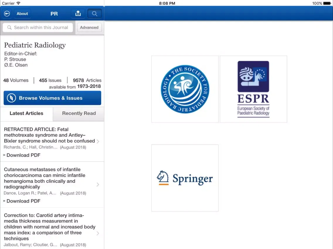Captures d'écran de Pediatric Radiology-SPR & ESPR iPad 
