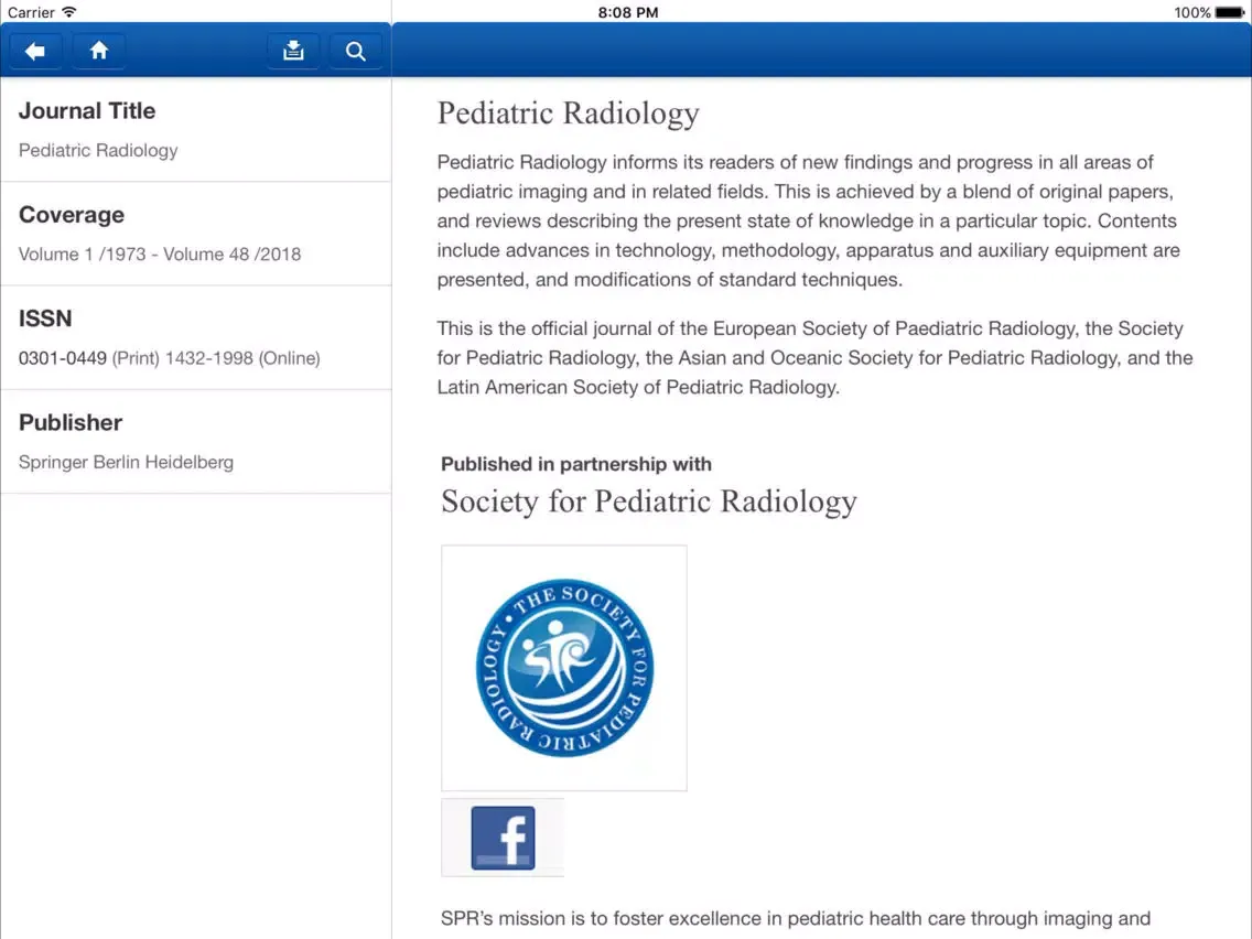 Captures d'écran de Pediatric Radiology-SPR & ESPR iPad 