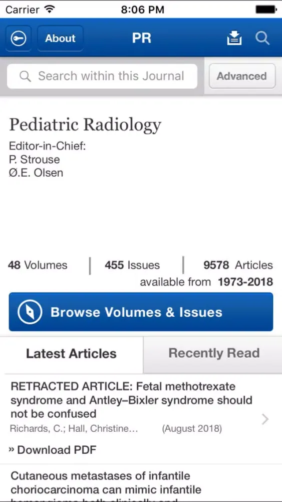 Captures d'écran de Pediatric Radiology-SPR & ESPR