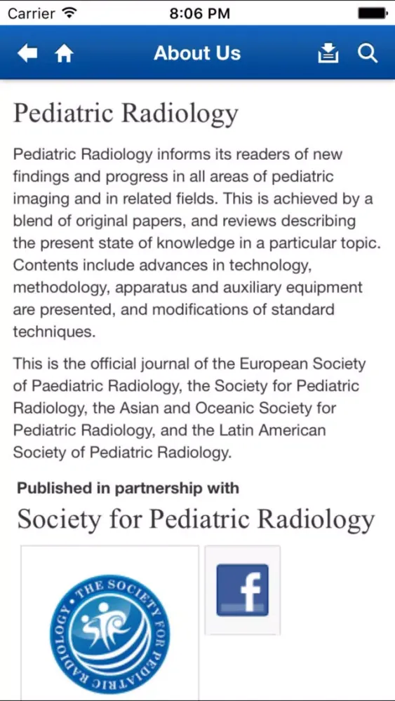 Captures d'écran de Pediatric Radiology-SPR & ESPR
