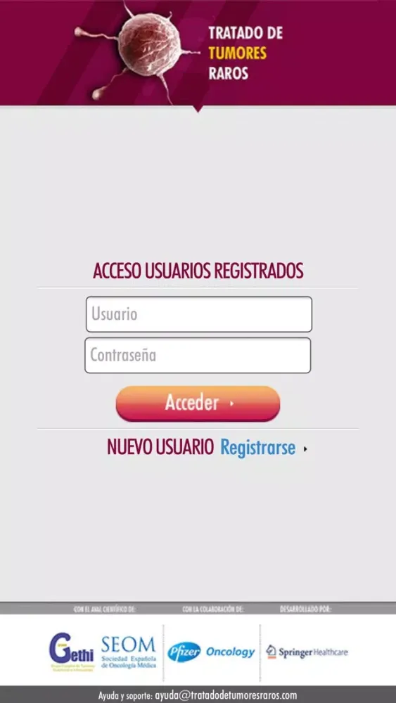 Zrzuty ekranu Tratado de Tumores Raros