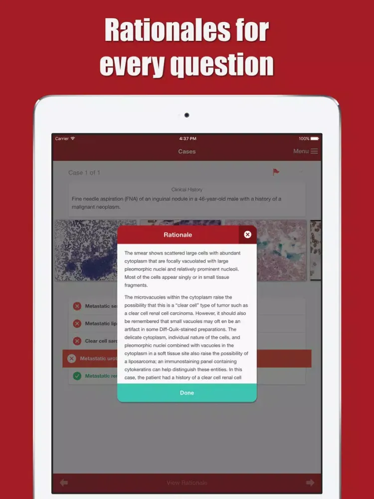 ภาพหน้าจอของ Cytopathology Case Review Atlas iPad 