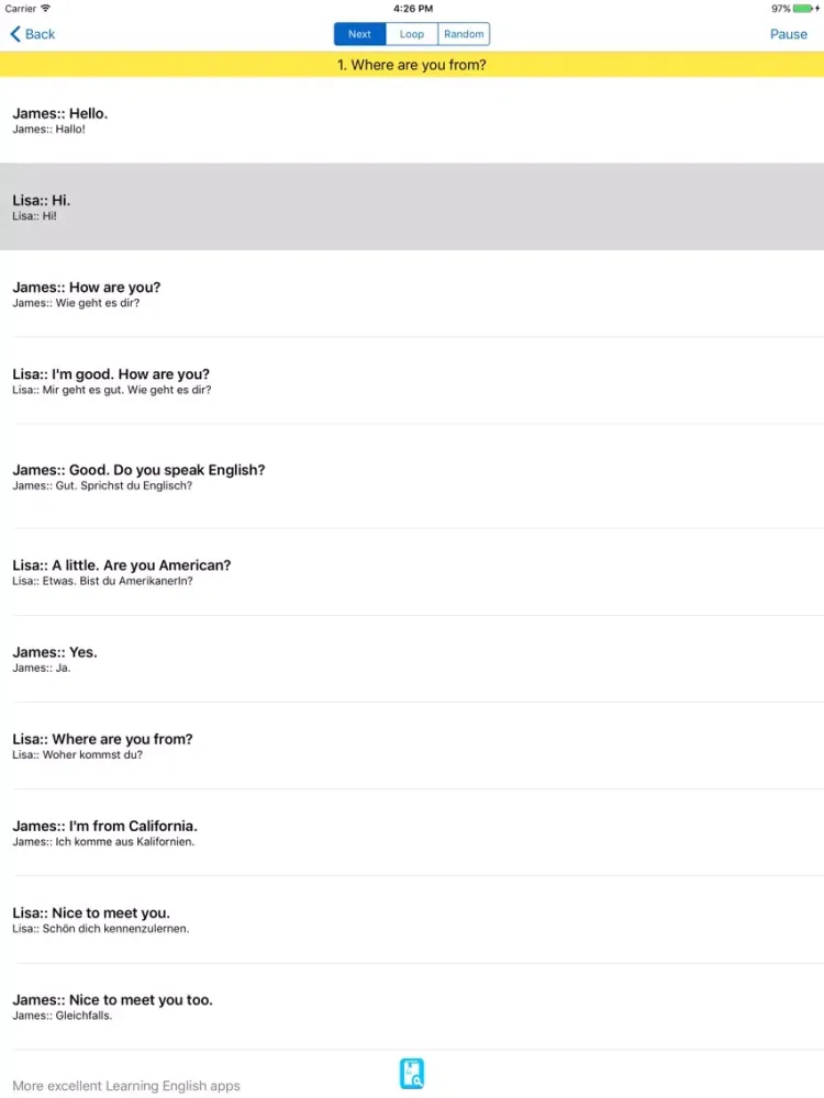 صور English Study Pro for German - Englisch Lernen iPad 