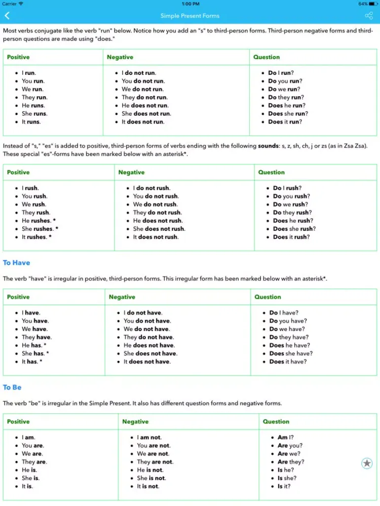 صور English Tenses Pro iPad 