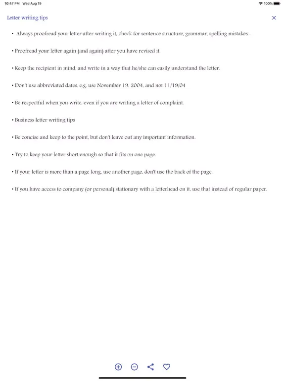 Zrzuty ekranu English Letter Writing Pro iPad 