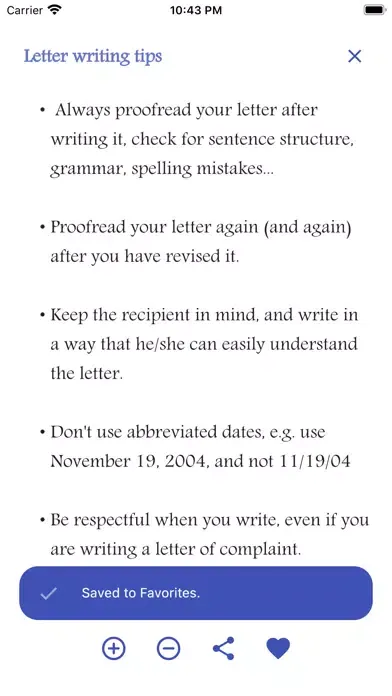Zrzuty ekranu English Letter Writing Pro