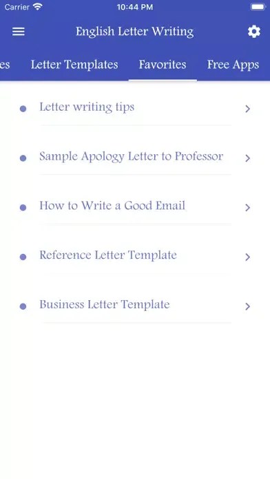 Zrzuty ekranu English Letter Writing Pro