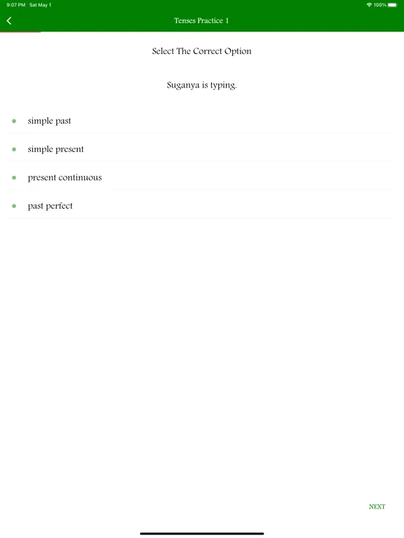 English Tenses Practice iPad  스크린샷