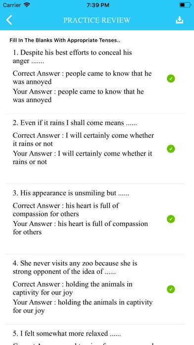 English Tenses Practice 스크린샷
