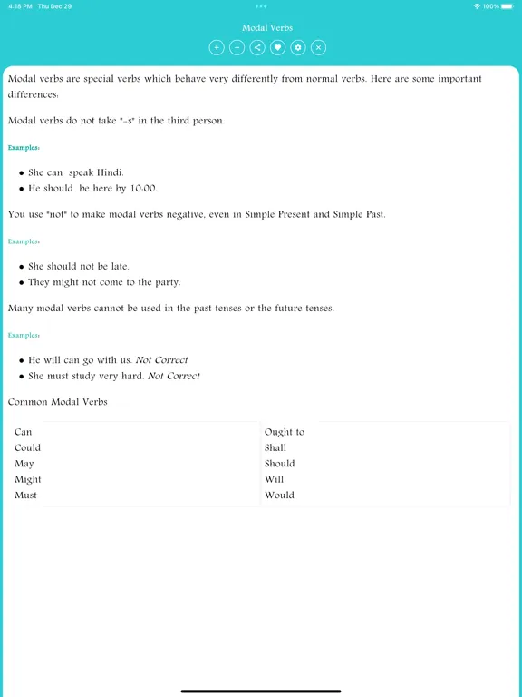 Ảnh chụp màn hình của English Grammar Book iPad 